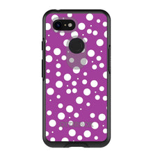 DistinctInk™ OtterBox Symmetry Series Case for Apple iPhone / Samsung Galaxy / Google Pixel - Fuchsia White Bubbles Polka Dots