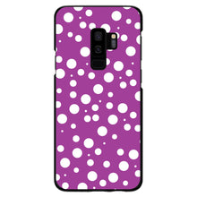 DistinctInk® Hard Plastic Snap-On Case for Apple iPhone or Samsung Galaxy - Fuchsia White Bubbles Polka Dots