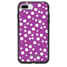 DistinctInk™ OtterBox Symmetry Series Case for Apple iPhone / Samsung Galaxy / Google Pixel - Fuchsia White Bubbles Polka Dots