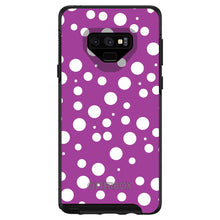 DistinctInk™ OtterBox Symmetry Series Case for Apple iPhone / Samsung Galaxy / Google Pixel - Fuchsia White Bubbles Polka Dots