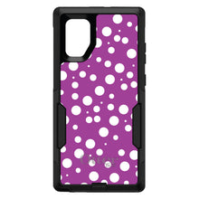 DistinctInk OtterBox Commuter Series Case for Apple iPhone or Samsung Galaxy - Fuchsia White Bubbles Polka Dots