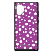 DistinctInk™ OtterBox Symmetry Series Case for Apple iPhone / Samsung Galaxy / Google Pixel - Fuchsia White Bubbles Polka Dots