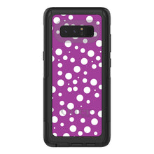 DistinctInk OtterBox Commuter Series Case for Apple iPhone or Samsung Galaxy - Fuchsia White Bubbles Polka Dots