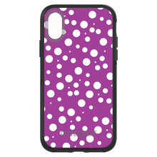 DistinctInk™ OtterBox Symmetry Series Case for Apple iPhone / Samsung Galaxy / Google Pixel - Fuchsia White Bubbles Polka Dots