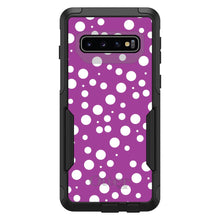 DistinctInk OtterBox Commuter Series Case for Apple iPhone or Samsung Galaxy - Fuchsia White Bubbles Polka Dots