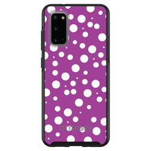 DistinctInk™ OtterBox Symmetry Series Case for Apple iPhone / Samsung Galaxy / Google Pixel - Fuchsia White Bubbles Polka Dots