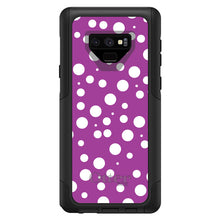 DistinctInk OtterBox Commuter Series Case for Apple iPhone or Samsung Galaxy - Fuchsia White Bubbles Polka Dots