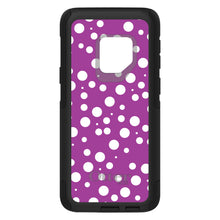 DistinctInk OtterBox Commuter Series Case for Apple iPhone or Samsung Galaxy - Fuchsia White Bubbles Polka Dots