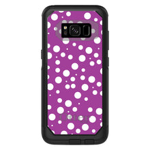 DistinctInk OtterBox Commuter Series Case for Apple iPhone or Samsung Galaxy - Fuchsia White Bubbles Polka Dots