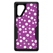 DistinctInk OtterBox Commuter Series Case for Apple iPhone or Samsung Galaxy - Fuchsia White Bubbles Polka Dots