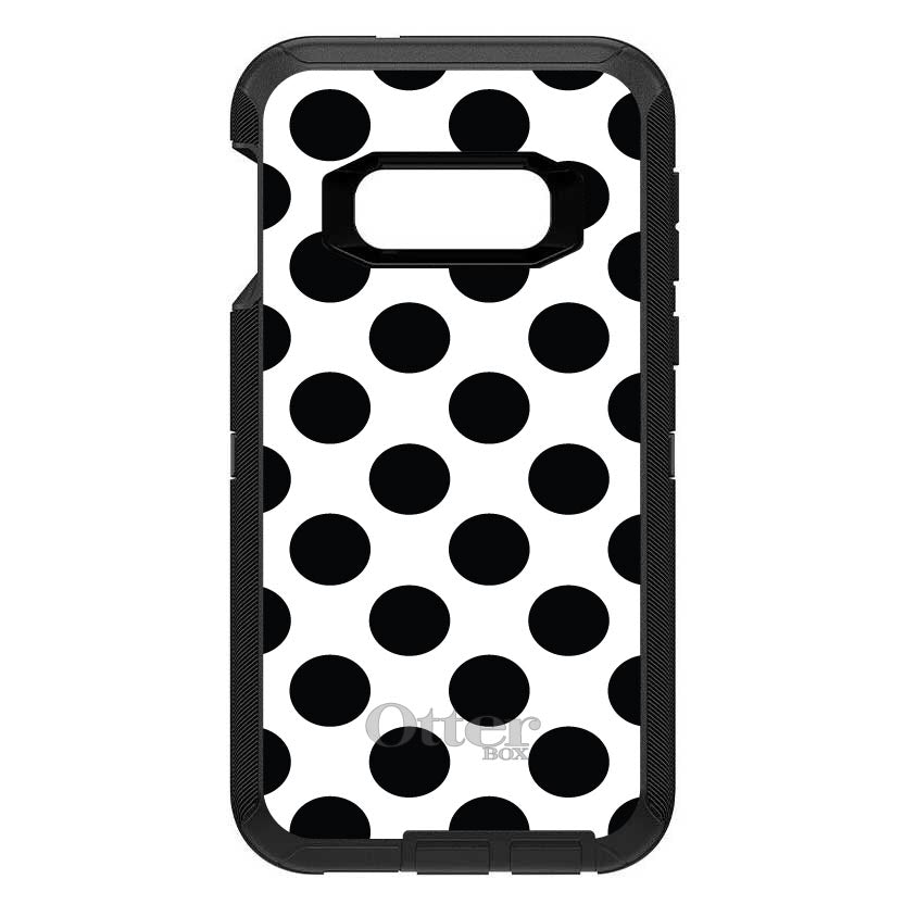 Black & White Polka Dots OtterBox Defender Case for iPhone & Galaxy, view 8