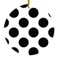 Black & White Polka Dots Ceramic Ornament