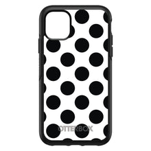 DistinctInk™ OtterBox Symmetry Series Case for Apple iPhone / Samsung Galaxy / Google Pixel - Black & White Polka Dots
