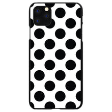 DistinctInk® Hard Plastic Snap-On Case for Apple iPhone or Samsung Galaxy - Black & White Polka Dots