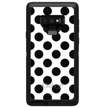 DistinctInk™ OtterBox Defender Series Case for Apple iPhone / Samsung Galaxy / Google Pixel - Black & White Polka Dots