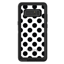 DistinctInk™ OtterBox Defender Series Case for Apple iPhone / Samsung Galaxy / Google Pixel - Black & White Polka Dots