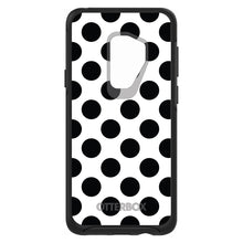 DistinctInk™ OtterBox Symmetry Series Case for Apple iPhone / Samsung Galaxy / Google Pixel - Black & White Polka Dots