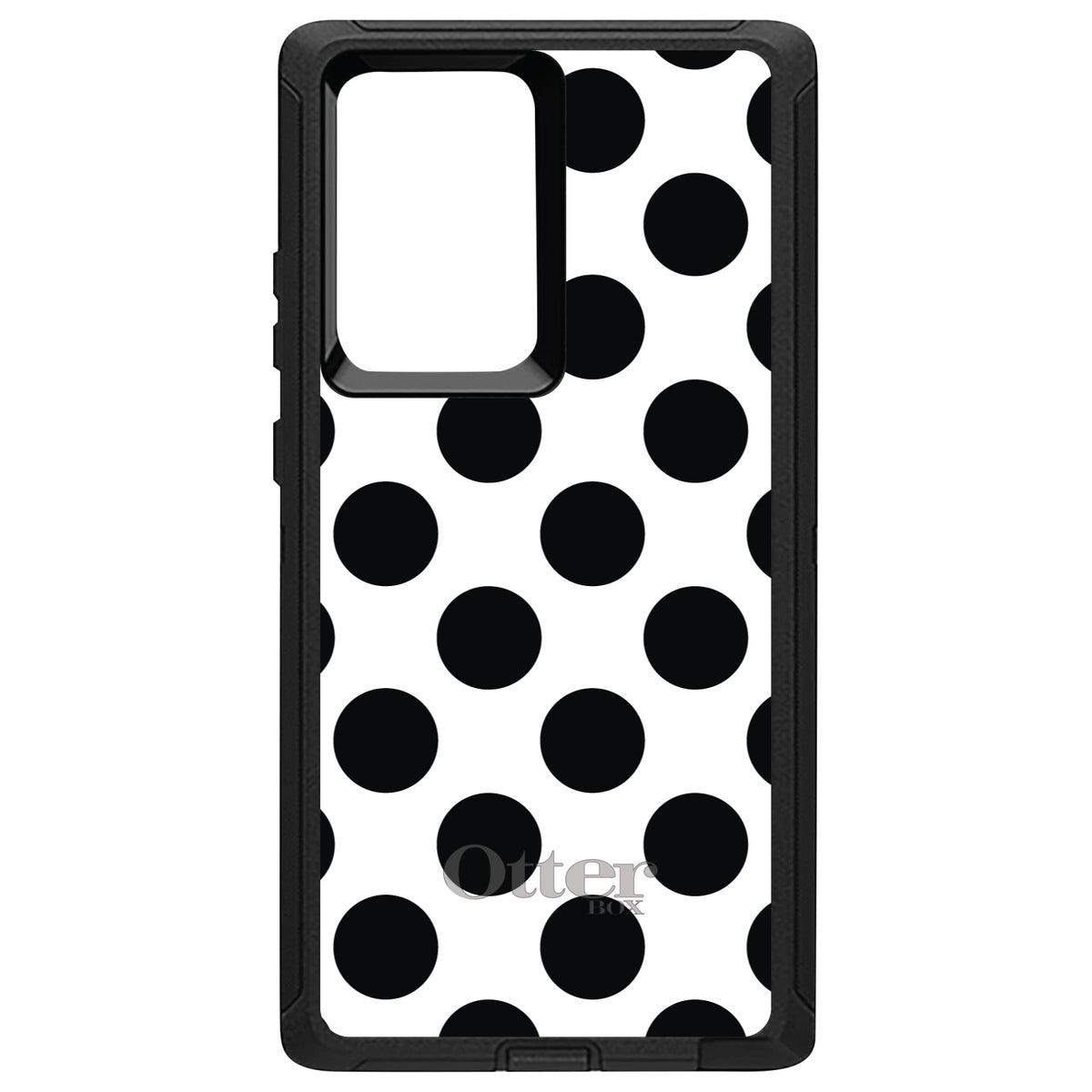 Black & White Polka Dots OtterBox Defender Case for iPhone & Galaxy, view 11