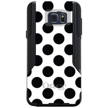 DistinctInk™ OtterBox Commuter Series Case for Apple iPhone or Samsung Galaxy - Black & White Polka Dots
