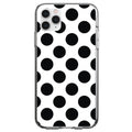 Black & White Polka Dots Clear Shockproof iPhone Case