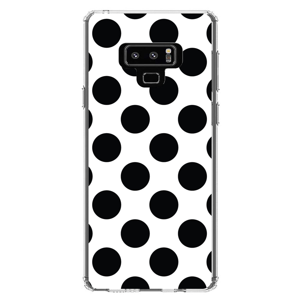 Black & White Polka Dots Clear Shockproof iPhone Case, view 11