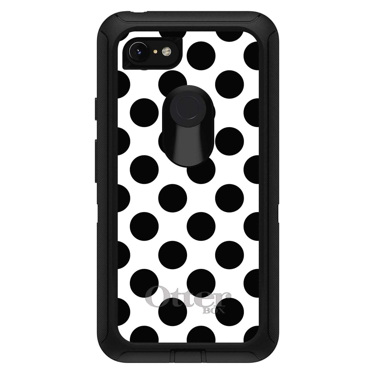 Black & White Polka Dots OtterBox Defender Case for iPhone & Galaxy, view 16