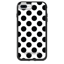 DistinctInk™ OtterBox Symmetry Series Case for Apple iPhone / Samsung Galaxy / Google Pixel - Black & White Polka Dots