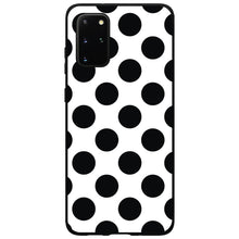 DistinctInk® Hard Plastic Snap-On Case for Apple iPhone or Samsung Galaxy - Black & White Polka Dots