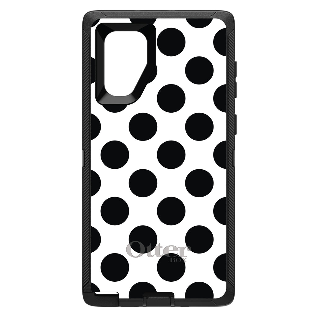 Black & White Polka Dots OtterBox Defender Case for iPhone & Galaxy, view 13