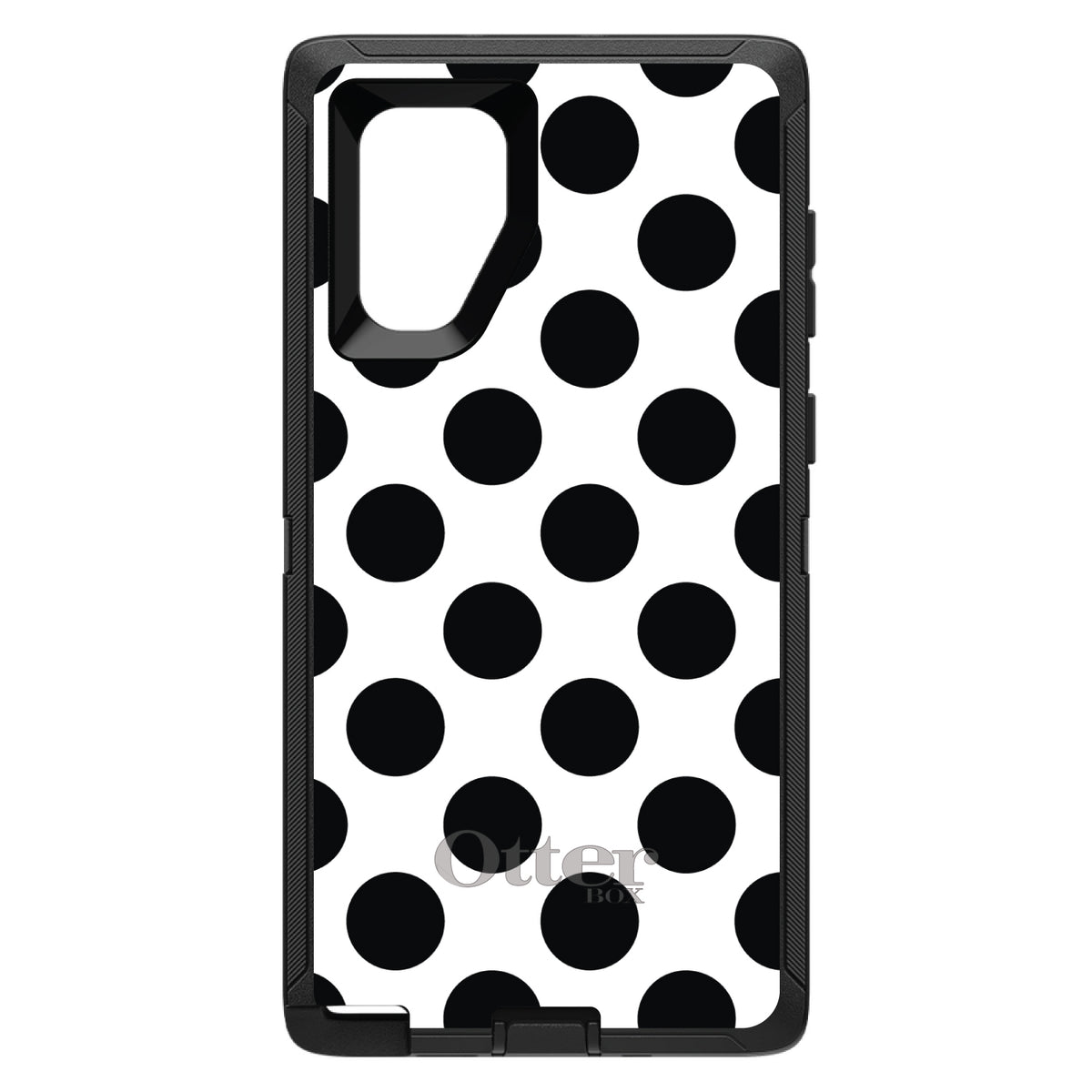 Black & White Polka Dots OtterBox Defender Case for iPhone & Galaxy, view 13