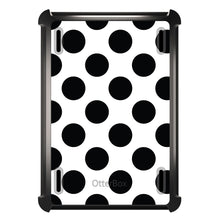 DistinctInk™ OtterBox Defender Series Case for Apple iPad / iPad Pro / iPad Air / iPad Mini - Black & White Polka Dots