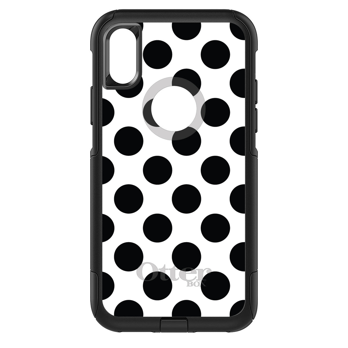 Black & White Polka Dots OtterBox Commuter Case for iPhone & Galaxy, view 3