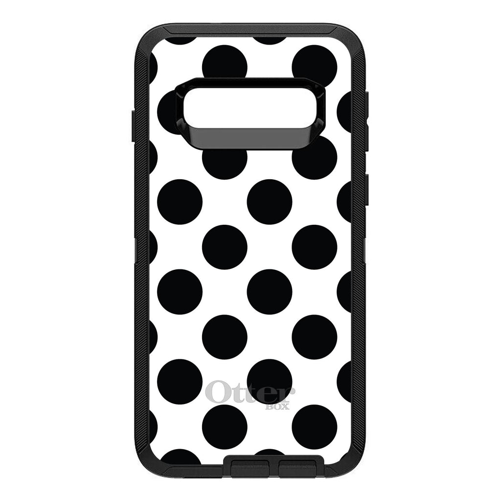 Black & White Polka Dots OtterBox Defender Case for iPhone & Galaxy, view 7