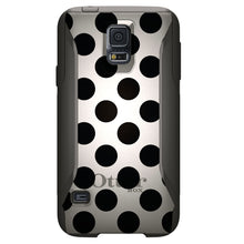DistinctInk™ OtterBox Commuter Series Case for Apple iPhone or Samsung Galaxy - Black & White Polka Dots