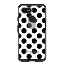 DistinctInk™ OtterBox Symmetry Series Case for Apple iPhone / Samsung Galaxy / Google Pixel - Black & White Polka Dots