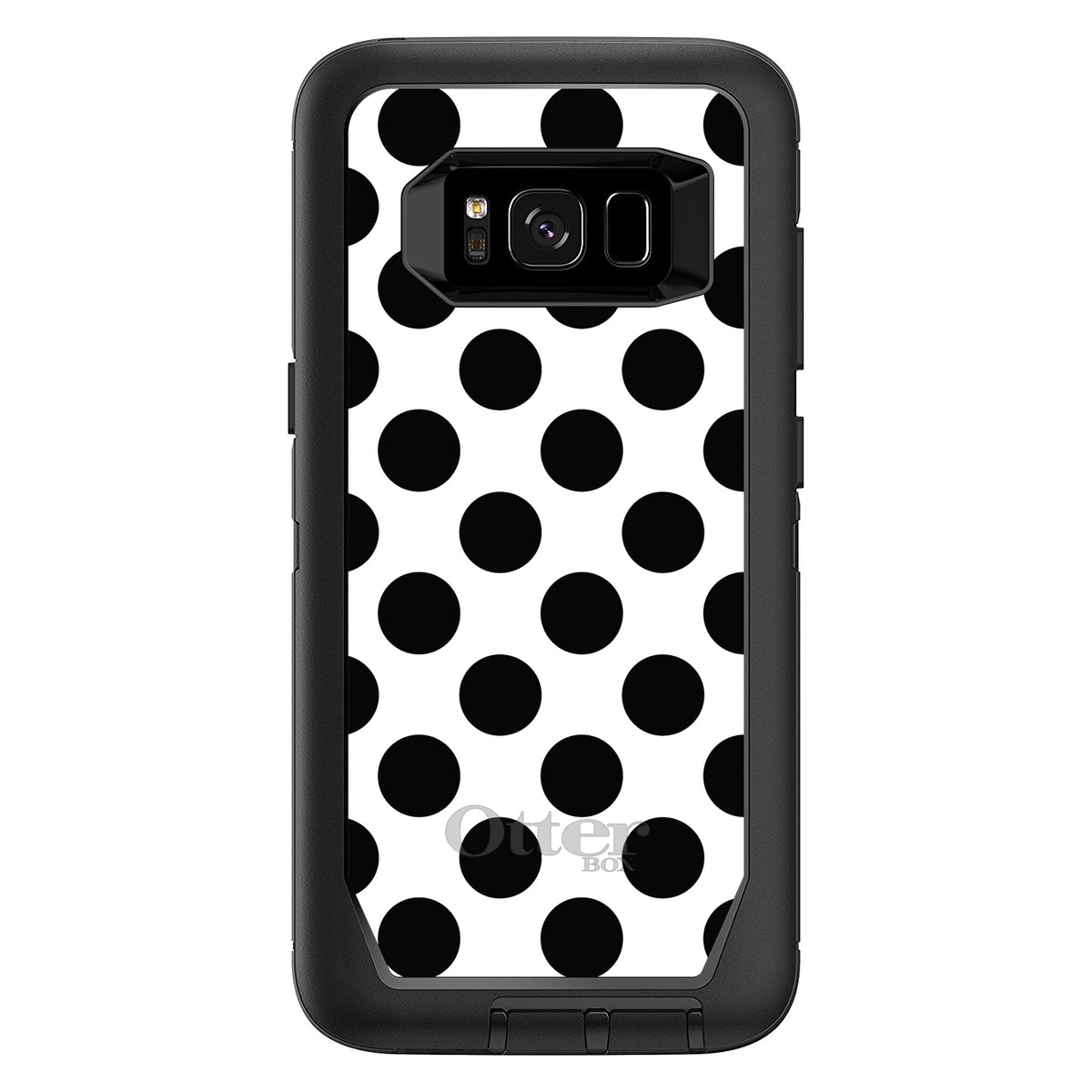 Black & White Polka Dots OtterBox Defender Case for iPhone & Galaxy, view 10