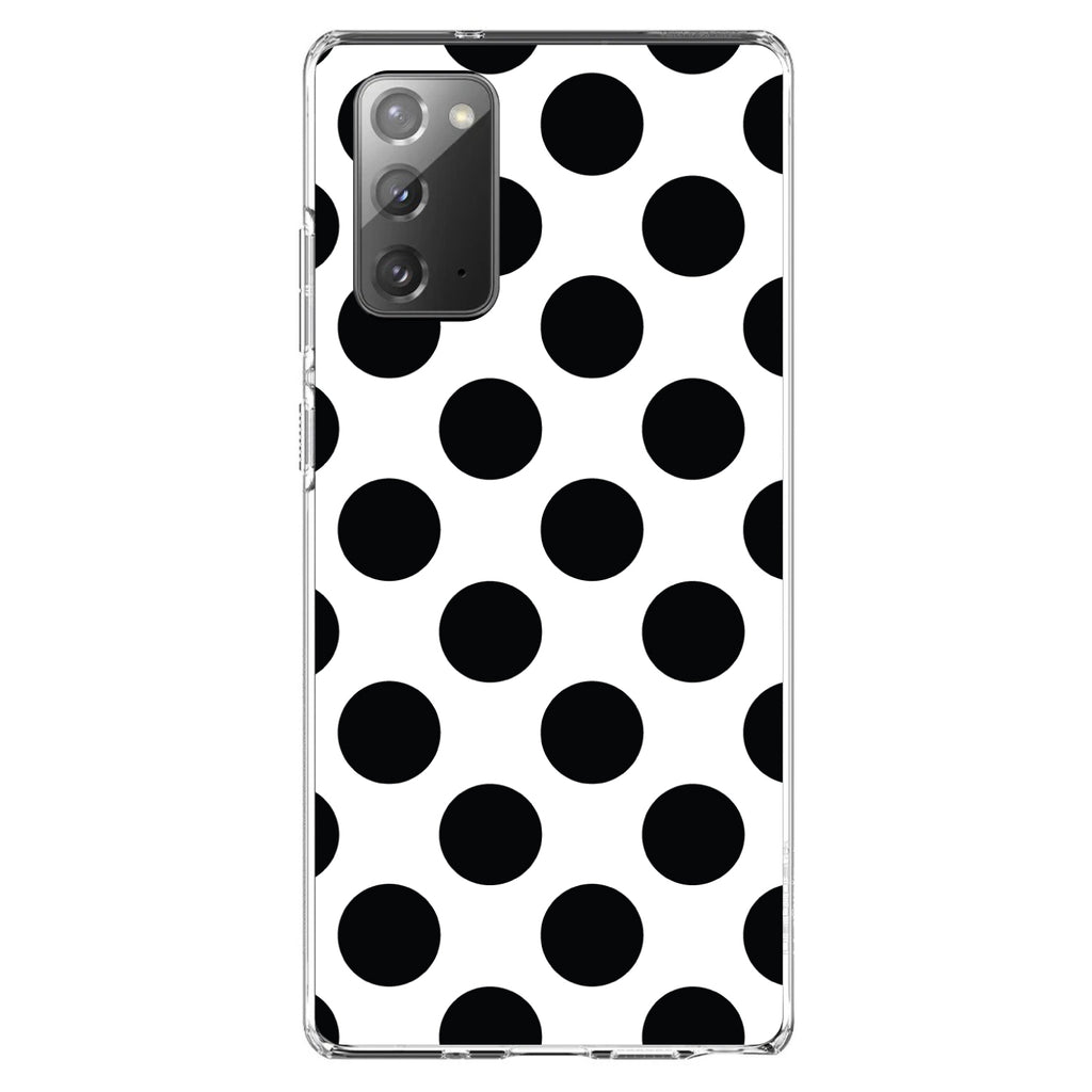 Black & White Polka Dots Clear Shockproof iPhone Case, view 7