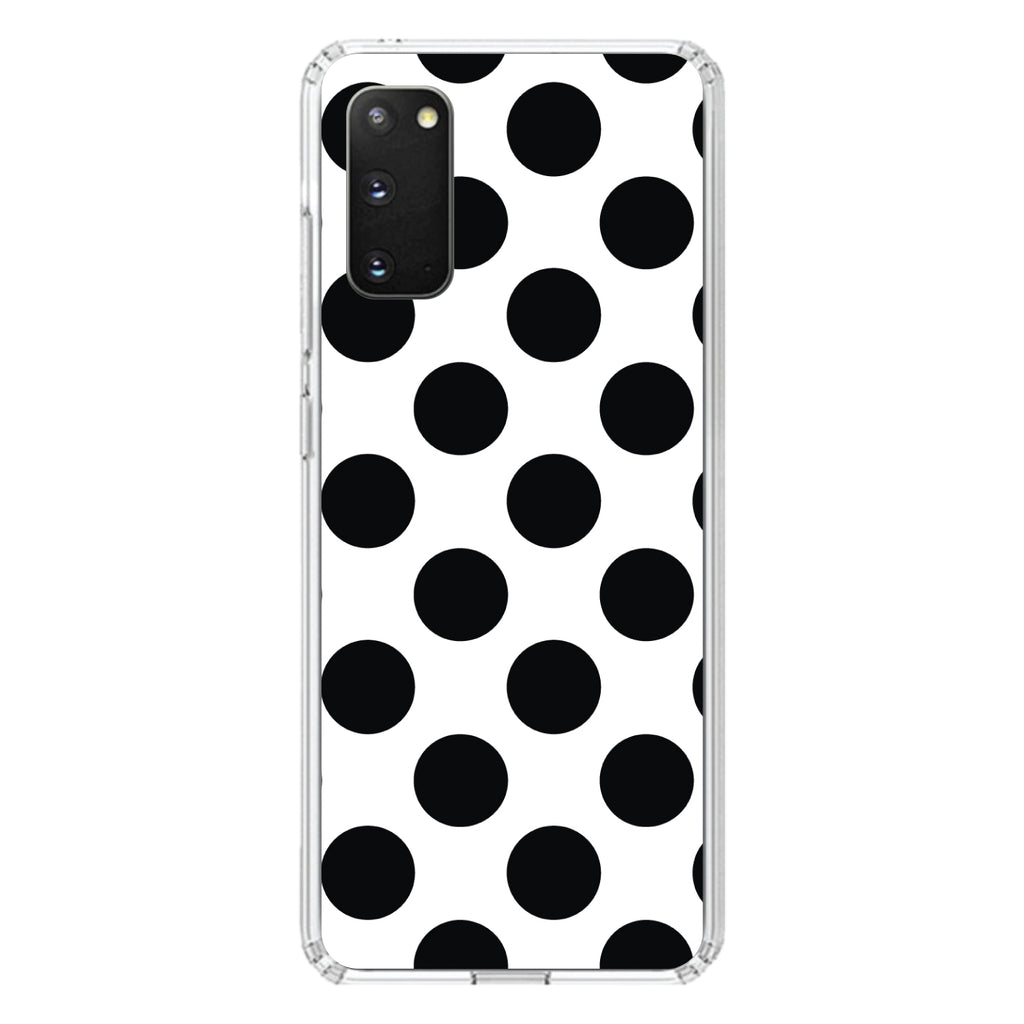 Black & White Polka Dots Clear Shockproof iPhone Case, view 14