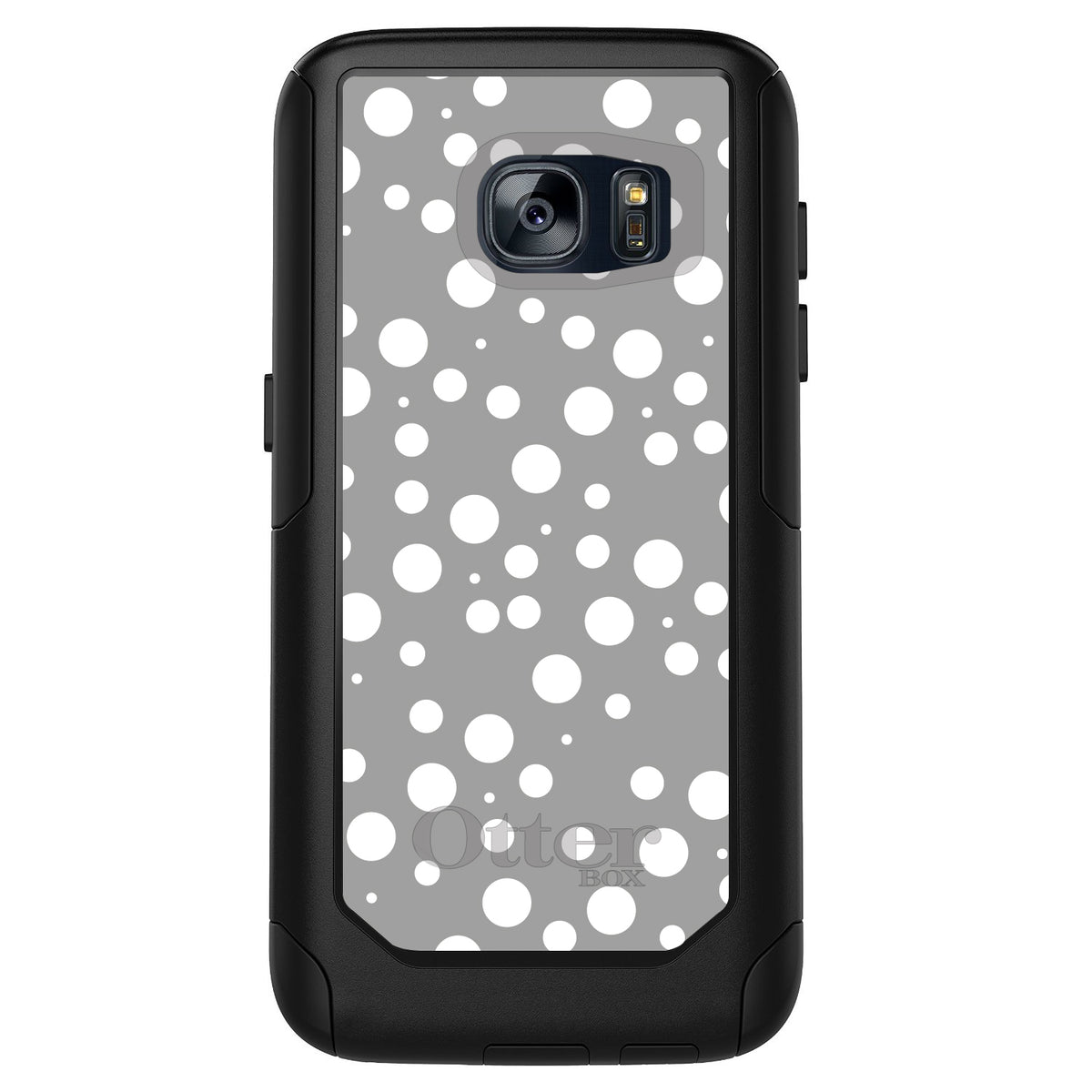 Silver White Bubbles Polka Dots OtterBox Commuter Case for iPhone & Galaxy, view 11