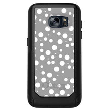 DistinctInk OtterBox Commuter Series Case for Apple iPhone or Samsung Galaxy - Silver White Bubbles Polka Dots