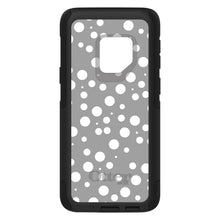 DistinctInk OtterBox Commuter Series Case for Apple iPhone or Samsung Galaxy - Silver White Bubbles Polka Dots