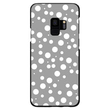 DistinctInk® Hard Plastic Snap-On Case for Apple iPhone or Samsung Galaxy - Silver White Bubbles Polka Dots