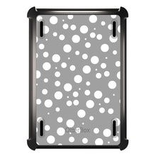 DistinctInk™ OtterBox Defender Series Case for Apple iPad / iPad Pro / iPad Air / iPad Mini - Silver White Bubbles Polka Dots