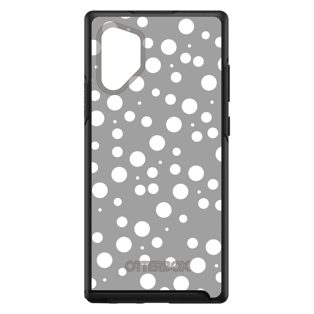 Silver White Bubbles Polka Dots OtterBox Symmetry Case for iPhone & Galaxy, view 12