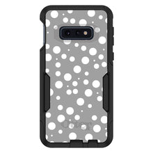 DistinctInk OtterBox Commuter Series Case for Apple iPhone or Samsung Galaxy - Silver White Bubbles Polka Dots