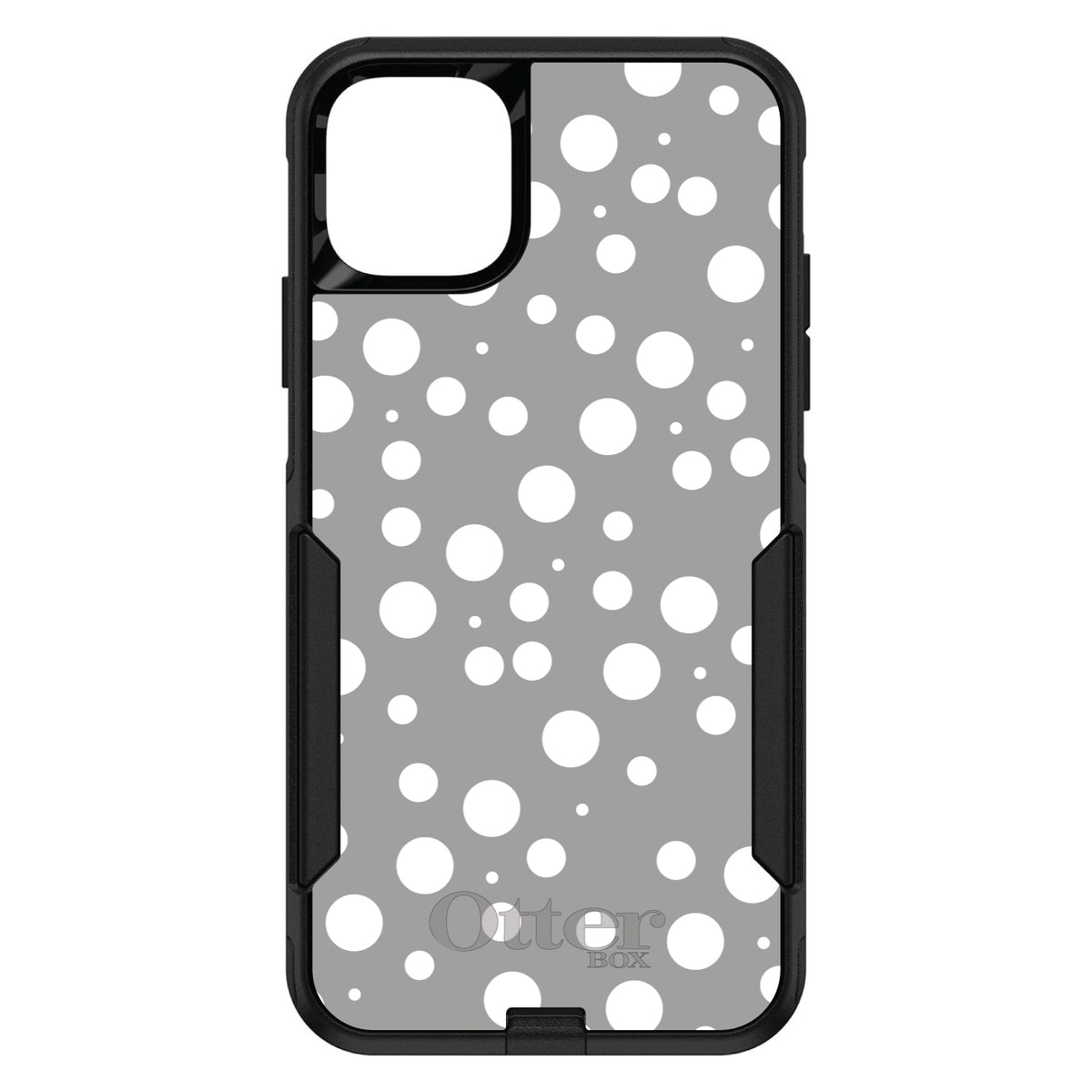 Silver White Bubbles Polka Dots OtterBox Commuter Case for iPhone & Galaxy, view 2