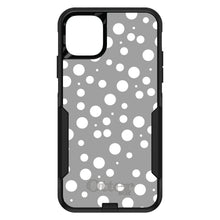 DistinctInk OtterBox Commuter Series Case for Apple iPhone or Samsung Galaxy - Silver White Bubbles Polka Dots