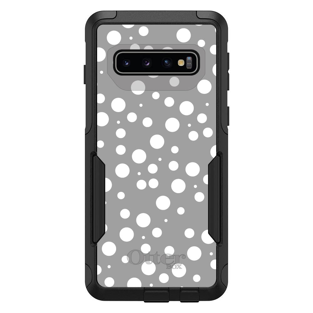 Silver White Bubbles Polka Dots OtterBox Commuter Case for iPhone & Galaxy, view 7