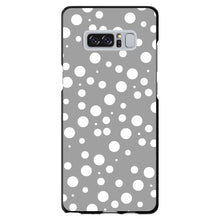 DistinctInk® Hard Plastic Snap-On Case for Apple iPhone or Samsung Galaxy - Silver White Bubbles Polka Dots