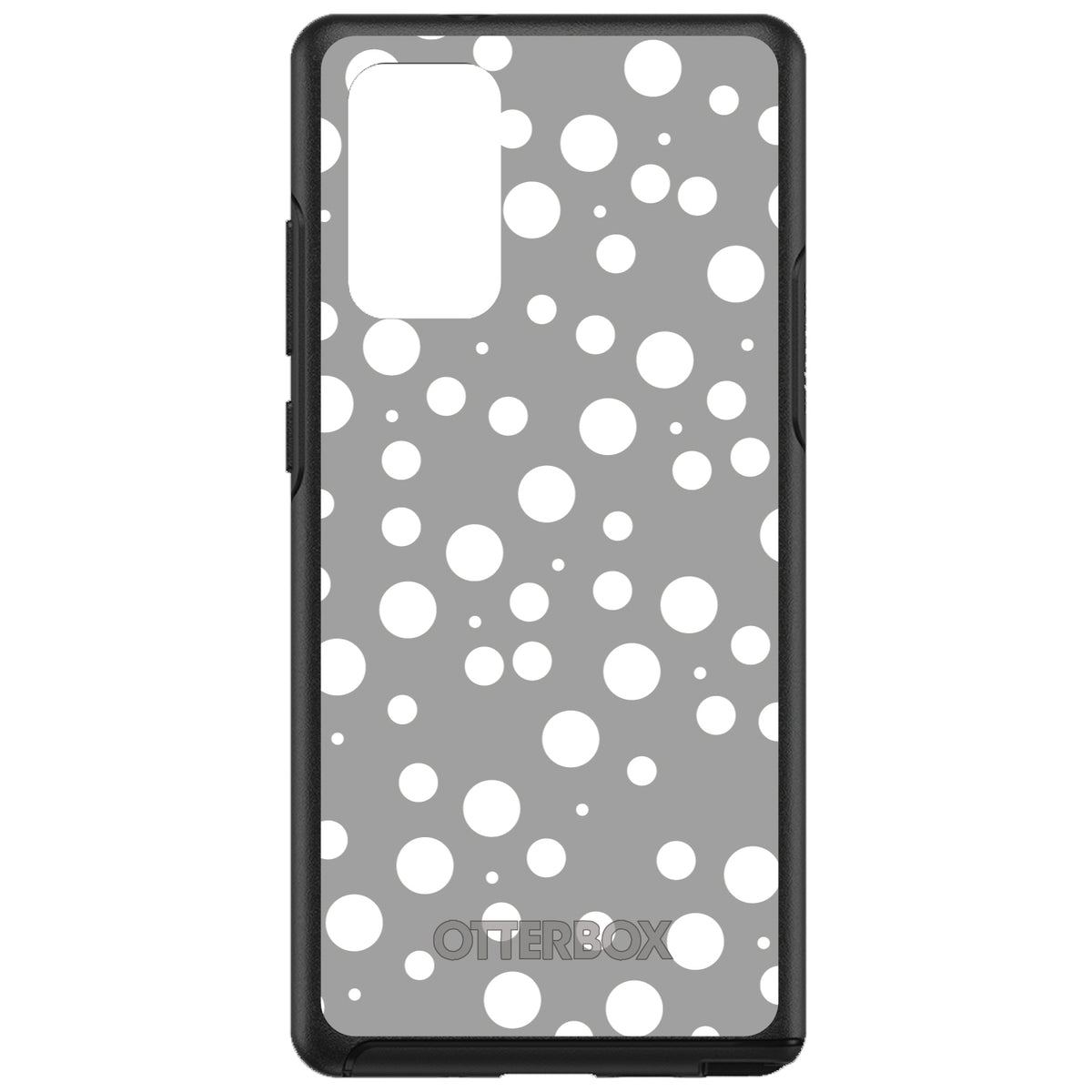 Silver White Bubbles Polka Dots OtterBox Symmetry Case for iPhone & Galaxy, view 10